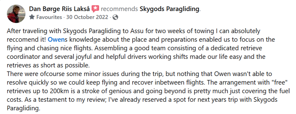 Reviews Skygods Paragliding